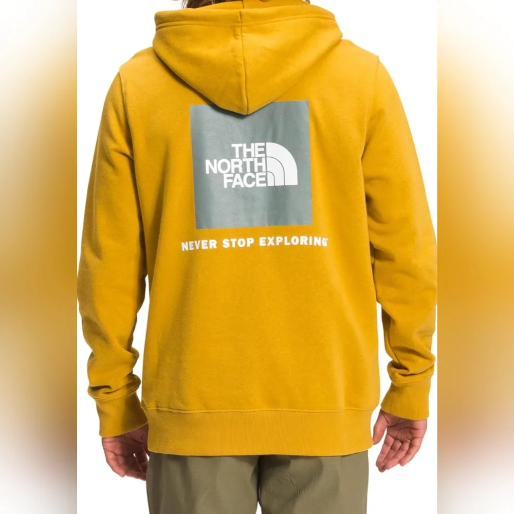 THE NORTH FACE Men's Box NSE Hoodie Arrowwood Yellow Size M Used Exc MSRP $65 - Picture 2 of 8